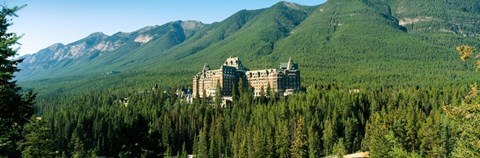 Framed Historic Banff Springs Hotel in Banff National Park, Alberta, Canada Print