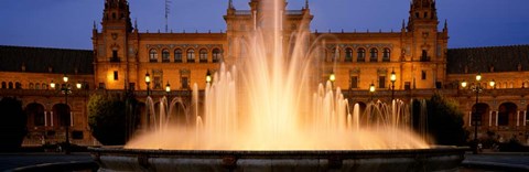 Framed Plaza De Espana, Seville, Spain Print