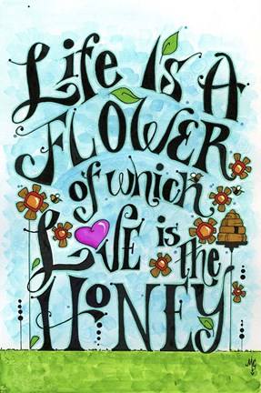 Framed Flowery Life Print