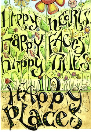 Framed Happy Hearts 2 Print