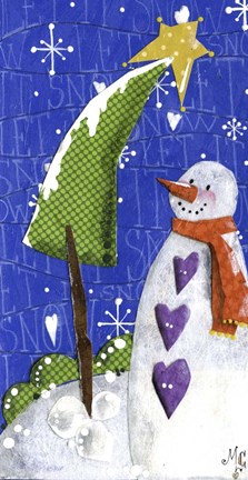 Framed Snow Letters Print