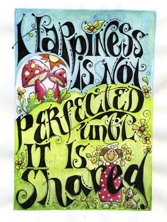 Framed Share Happiness Print