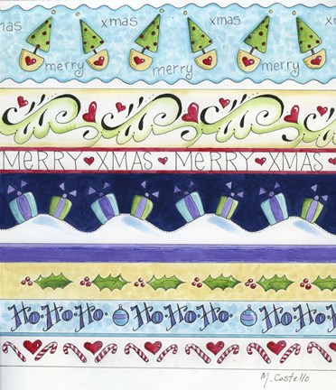 Framed Christmas Borders Print