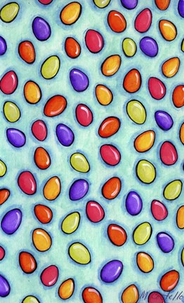 Framed Color Egg Coordinate 2 Print