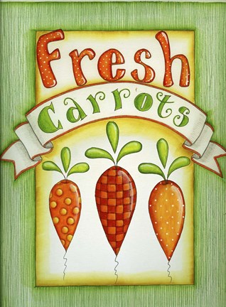 Framed Fresh Carrots Print