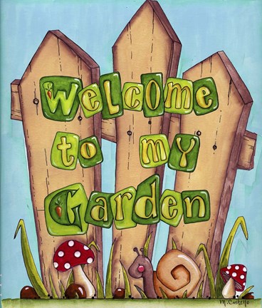 Framed Welcome to My Garden Print