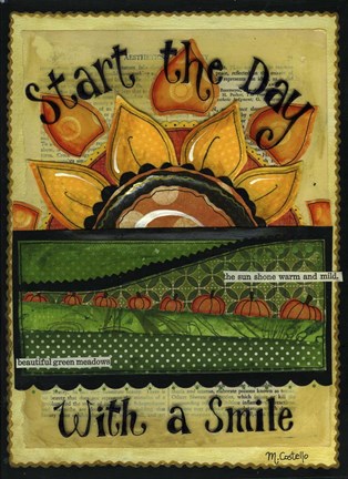 Framed Start the Day with a Smile Print