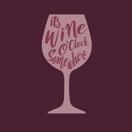 Framed Wine O&#39;Clock Print