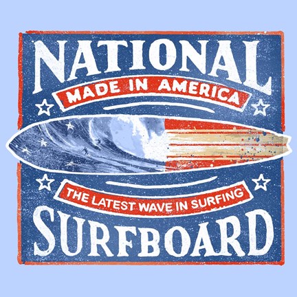 Framed National Surfboard Print