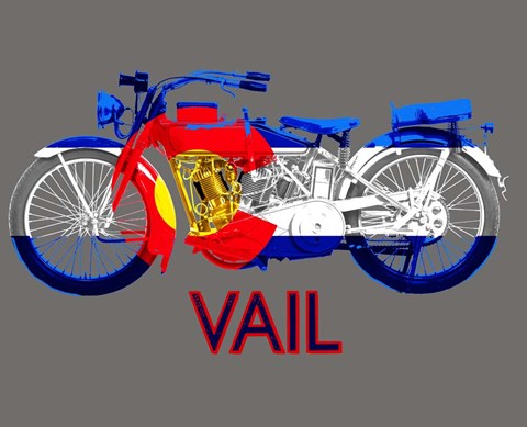 Framed Colorado Motorcycle Print