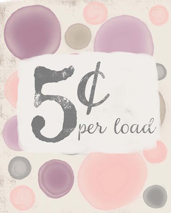 Framed 5 Cents Per Load Print