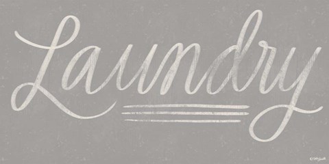 Framed Laundry Chalkboard - Gray Print