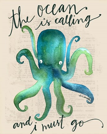 Framed Ocean is Calling Print