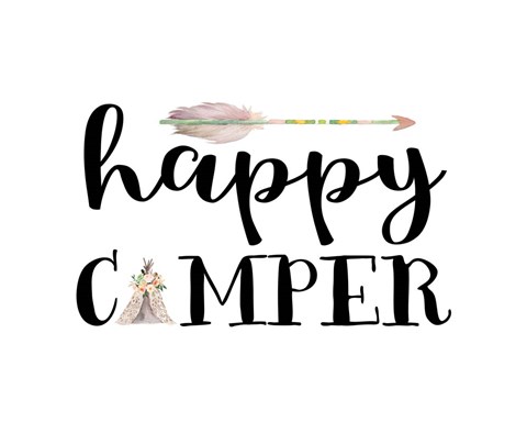 Framed Happy Camper I Print