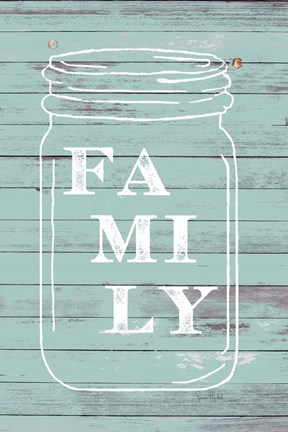 Framed Family Mason Jar Print