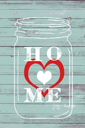 Framed Home Mason Jar Print