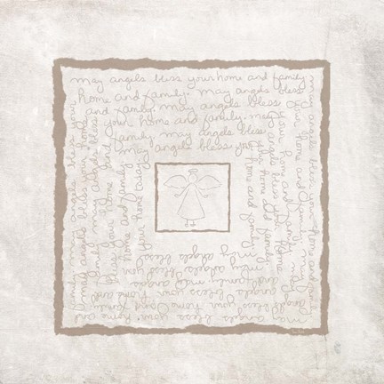 Framed Angels Bless Your Home Print