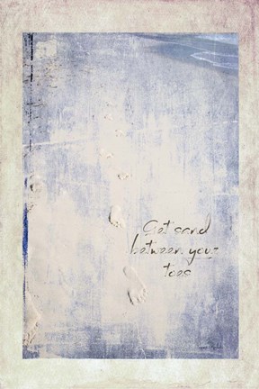 Framed Get Sand Between Your Toes Print