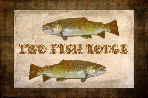 Framed Tow Fish Lodge II Print