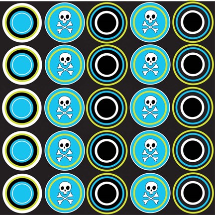 Framed Angst Cerulean I Print