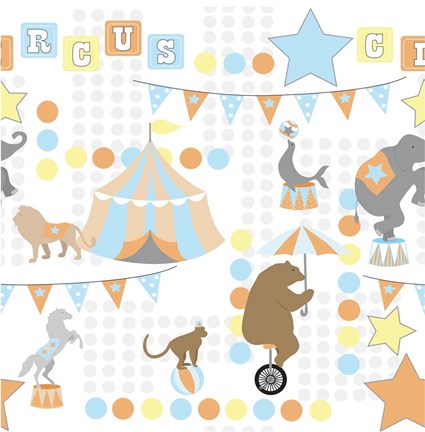 Framed Baby Big Top V Blue Print