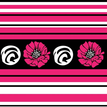 Framed Bold Pink Flower II Print