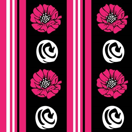 Framed Bold Pink Flower XII Print