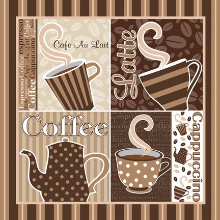 Framed Cafe Au Lait Cocoa Latte XIII Print