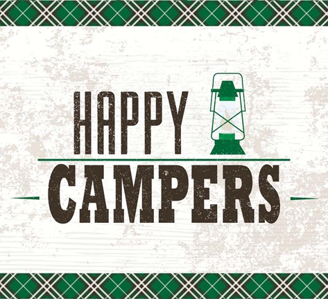 Framed Happy Campers Print