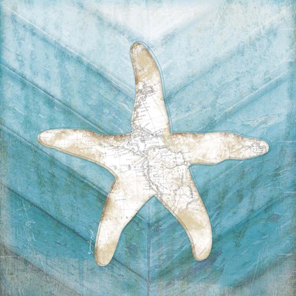 Framed Coastal Starfish Print