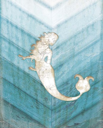 Framed Coastal Mermaid IV Print