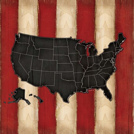 Framed United States Print