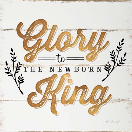 Framed Glory to the Newborn King Print