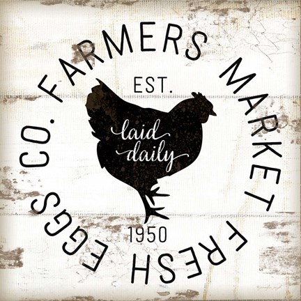 Framed Farmer Market Eggs Print