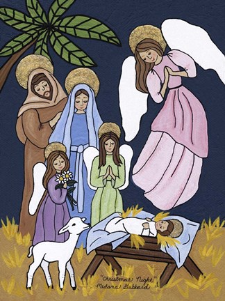 Framed Christmas Night Print