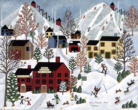 Framed Green Mountain Fun Print