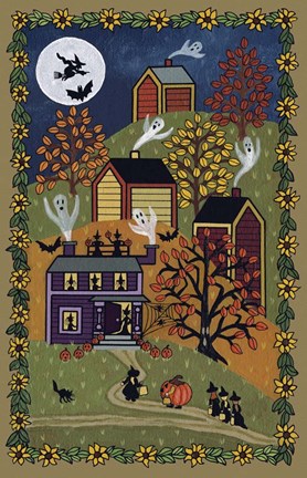 Framed Happy Halloween Print
