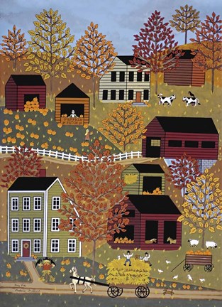 Framed Hay Ride Print