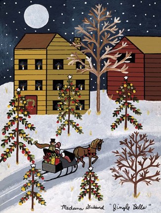 Framed Jingle Bells Print