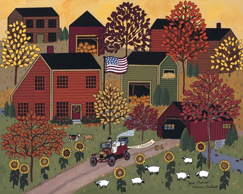 Framed Just Married Print