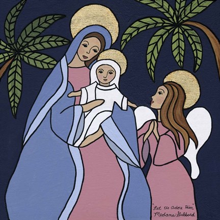 Framed Let Us Adore Him Print