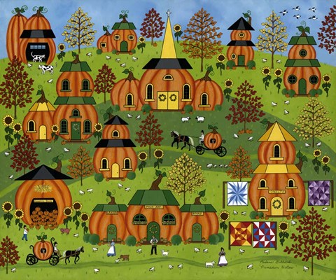 Framed Pumpkin Hollow Print