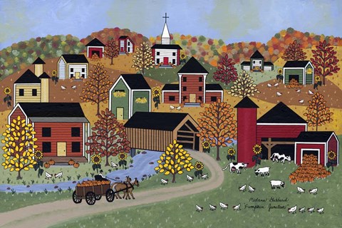 Framed Pumpkin Junction Print