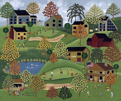 Framed Putting For Par Print