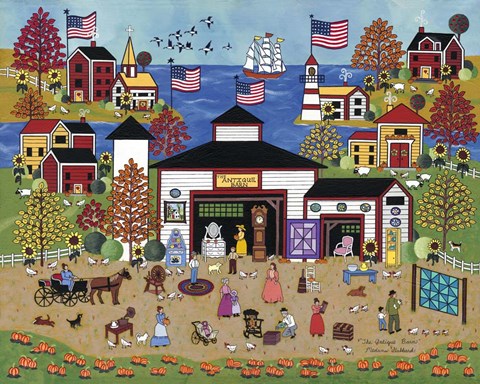 Framed Antique Barn Print