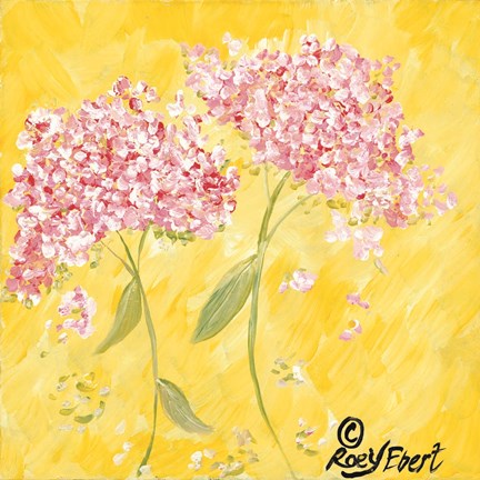 Framed Pink Hydrangeas Print