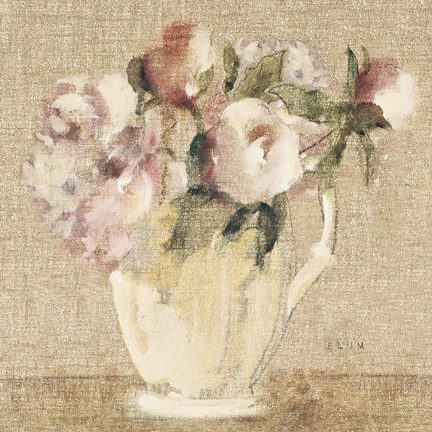 Framed Cottage Bouquet III no Border Print