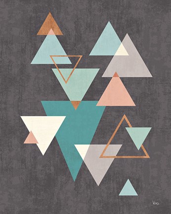 Framed Abstract Geo II Black Print