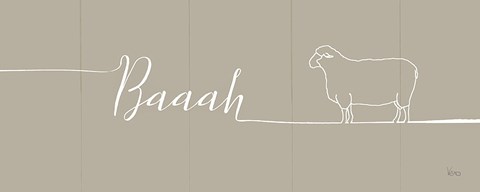 Framed Underlined Farm II Greige Print