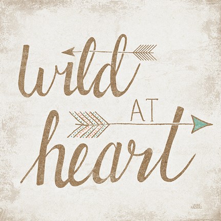 Framed Wild at Heart Beige Print
